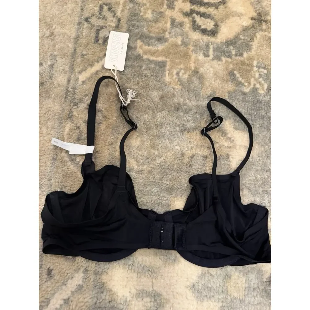 Smoothez By Aerie Full Coverage Unlined Bra Black 34B NWT $40